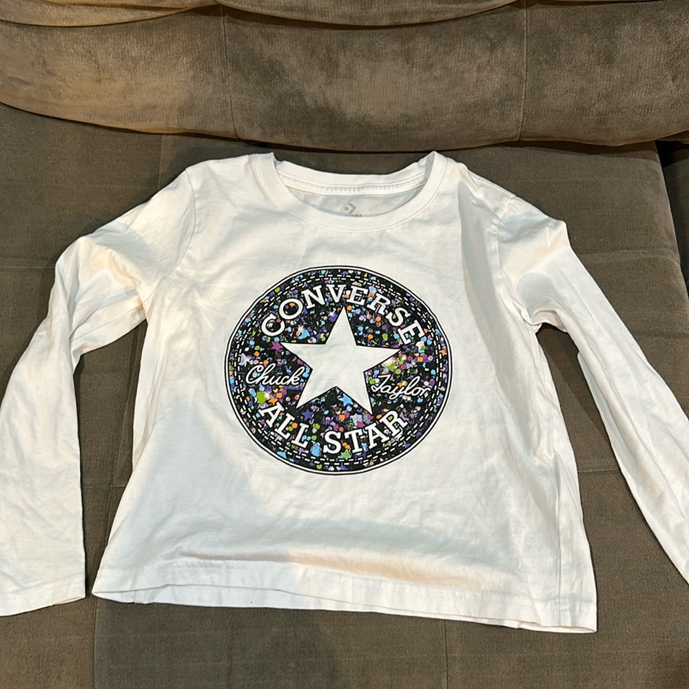 Girls Converse long sleeve tee, size medium